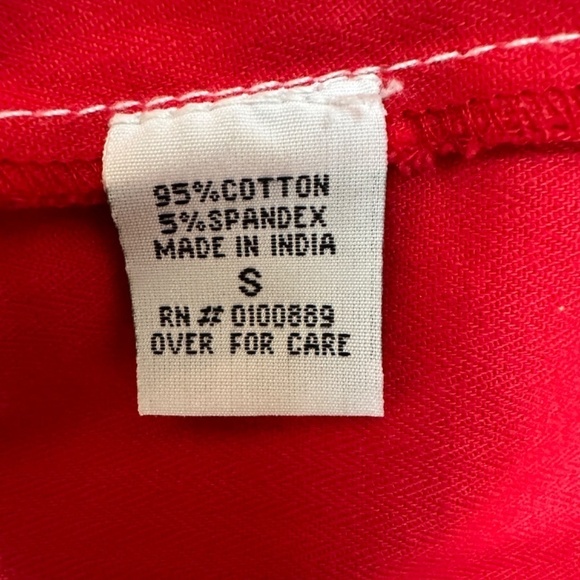 Y2K Keren Hart Red Zip Hooded Vest Size Small Pockets - Picture 10 of 11